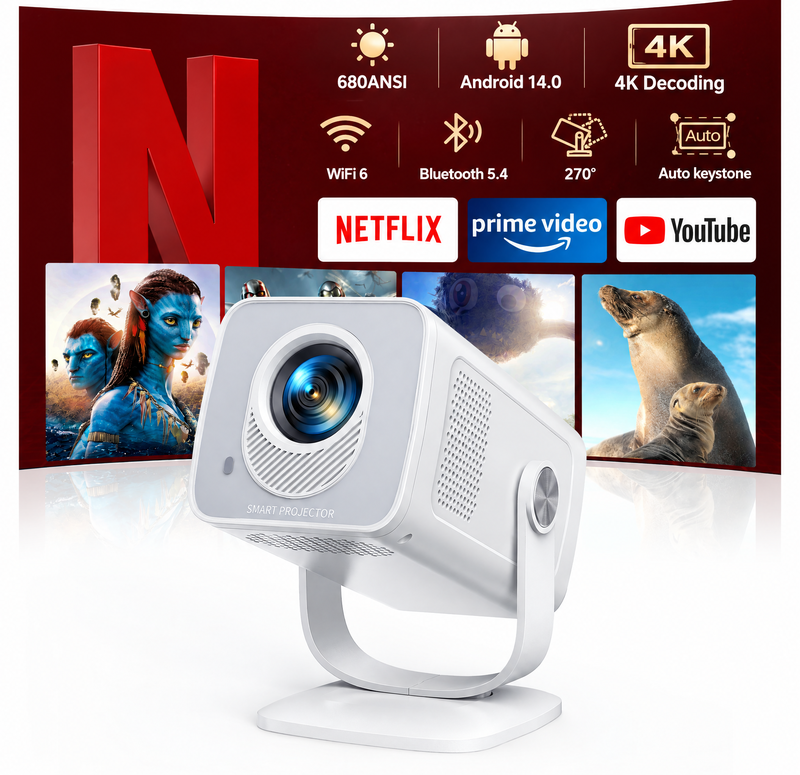 Toptro Mini 4K Smart Projector Wifi Android 14.0 Auto Foucs Keystone Beam Home Theater Outdoor Full HD Portable Movie Projectors - AliExpress 44