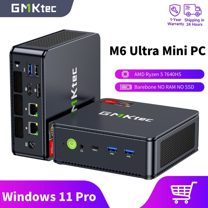 GMKtec M6 Ultra Mini PC AMD Ryzen 5 5.0GHz 16GB 512GB