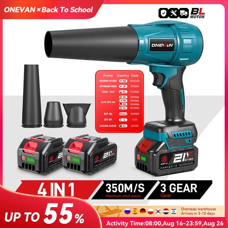 ONEVAN 3500W Brushless Turbo Blower 300000RPM