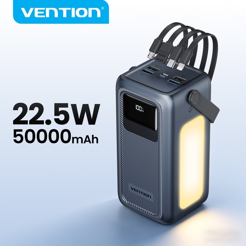Vention 22.5W 50000mAh Power Station Portable External Battery for iPhone Samsung Power Bank with LED Charger for Home Camping - AliExpress 44
