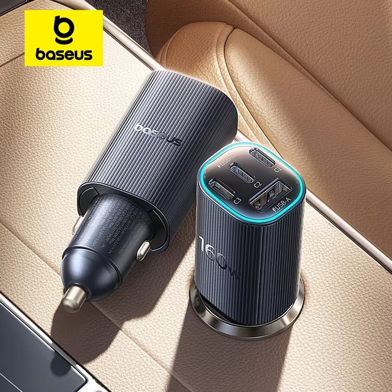 BASEUS 160W Magnetic Car Charger for iPhone 17 16 15 14 Pro