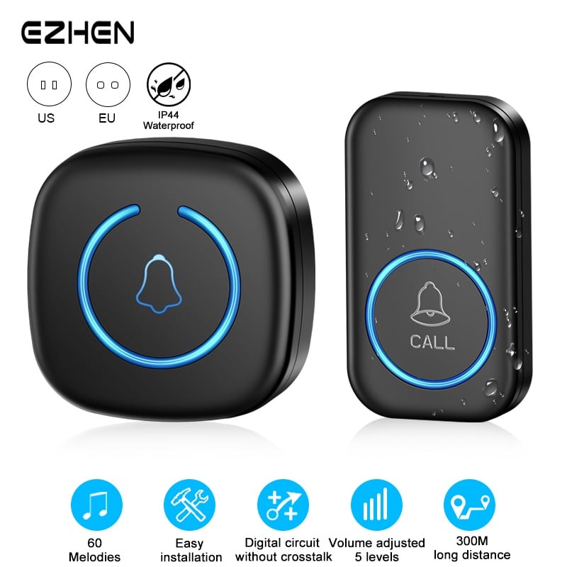 Wireless Doorbell Intelligent Welcome Door Bell 300M/984 FT Remote 60 Songs Melodies Home Smart Doorbell US EU UK Plug Optional - AliExpress 13
