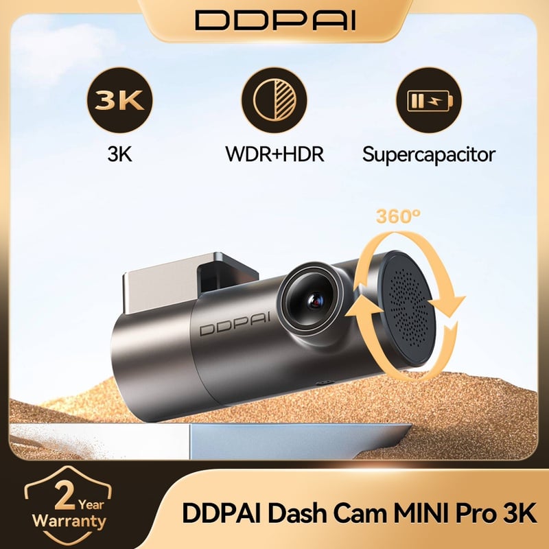 DDPAI MINI Pro Dash Cam 3K HDR 1620P Car DVR with WiFi Night Vision WDR Voice Control 24H Parking Monitor 143° FOV - AliExpress 34