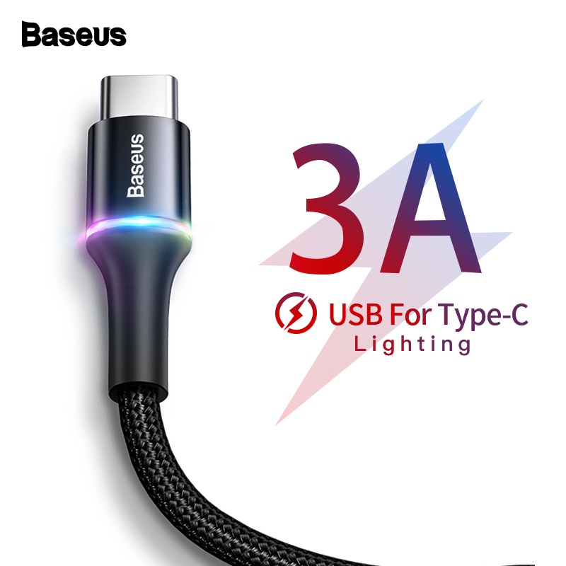 Baseus USB Type C Cable For Samsung Xiaomi Redmi Note 7 8 10 3A Fast Charging Wire Cord USB C Charger Mobile Phone USBC Cable 3m-in Mobile Phone Cables from Cellphones & Telecommunications on AliExpress - 11.11_Double 11_Singles' Day