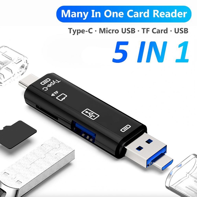 Type C&MicroUSB; &USB; 5 In 1 High speed Universal OTG TF Card Reader MicroSD Adapter for Android Phone Computer Extension Headers|Phone Docking Station| - AliExpress