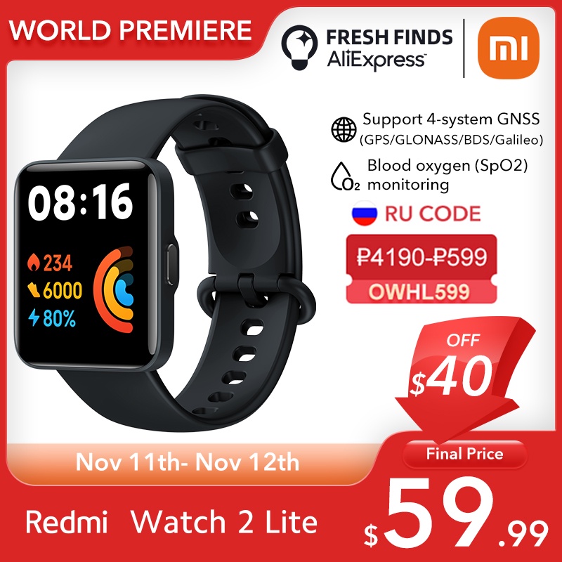 [עולם בכורה] Xiaomi Redmi שעון 2 לייט חכם שעון Bluetooth Mi Band 1.55 