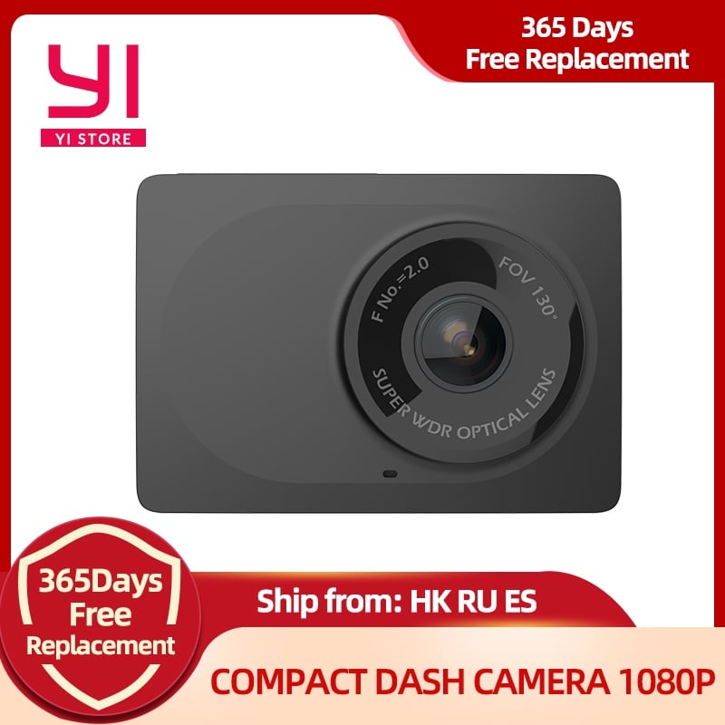 יי קומפקטי מצלמה רכב מקליט 1080p מלא HD מצלמת דאש לוח עם 2.7 אינץ LCD מסך 130 WDR עדשה G חיישן ראיית לילה שחור|מצלמת DVR/דאש| - AliExpress