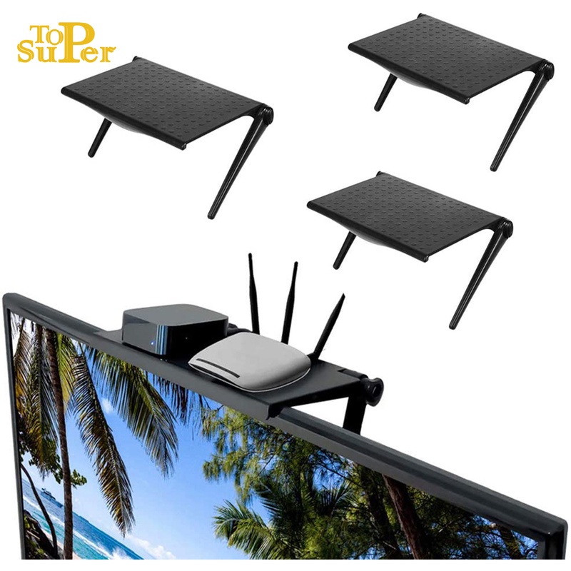Rack Tv Monitor Organizer Screen Top Storage Shelf Holder Practical Home Storage Computer Office Multi-functional Organizer - Storage Holders & Racks - AliExpress