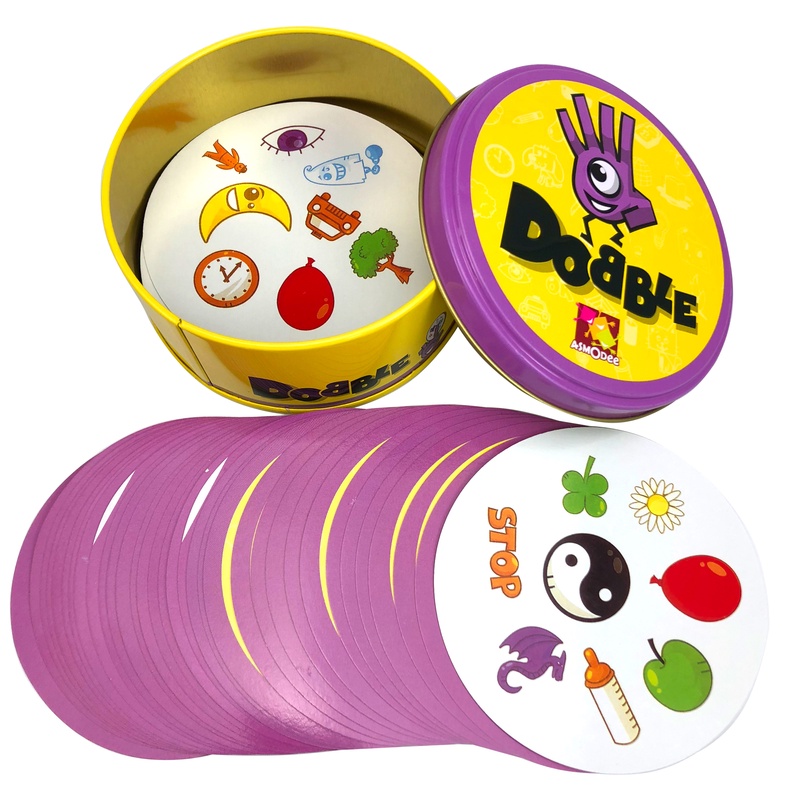 Spot It And Dobble Card Game Table Board Game For Dobbles Kids Spot Cards It Go Camping Metal Tin Box SHALOM Basic English Toys|Card Games| - AliExpress