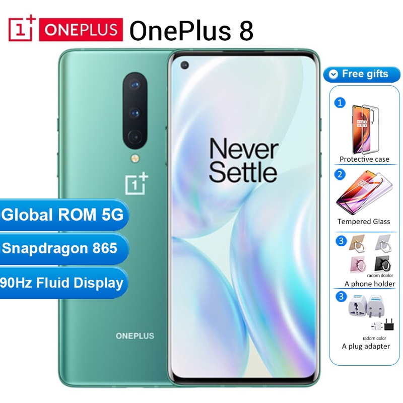 Global Firmware Oneplus 8 5G Mobile Phone 12GB 256GB /8GB 128GB 6.55