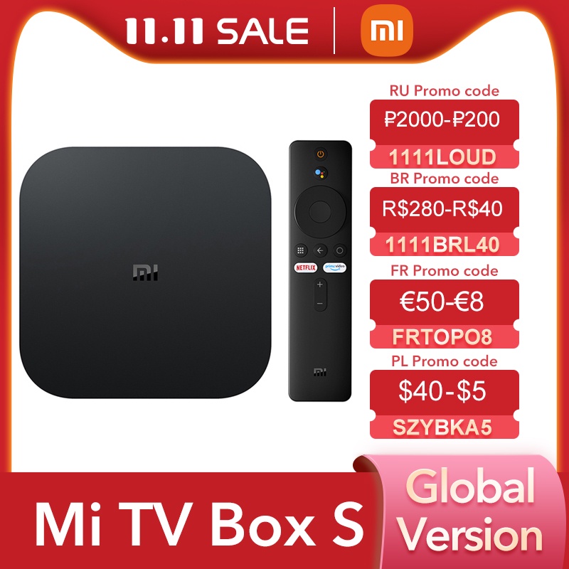 Original Xiaomi Mi TV Box S 4K Android 8.1 HDR 2G 8G WiFi BT4.2 Google Cast Netflix Smart TV Box Media Player Global Version|Set-top Boxes| - AliExpress