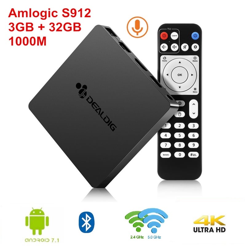 DEALDIG BOXD6 TV Box Android 7.1 3GB 32GB Amlogic S912 octa core 2.4G/5G Wifi Set Top Box Voice Control 4K BT4.0 Media Player-in Set-top Boxes from Consumer Electronics on Aliexpress.com | Alibaba Group