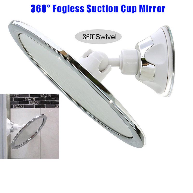 Fogless Makeup Mirror With Holder Suction Cup 360 Rotation Fogless Suction Cup Shower Shave Make Mirror Best For Bathroom Travel|Bath Mirrors| - AliExpress