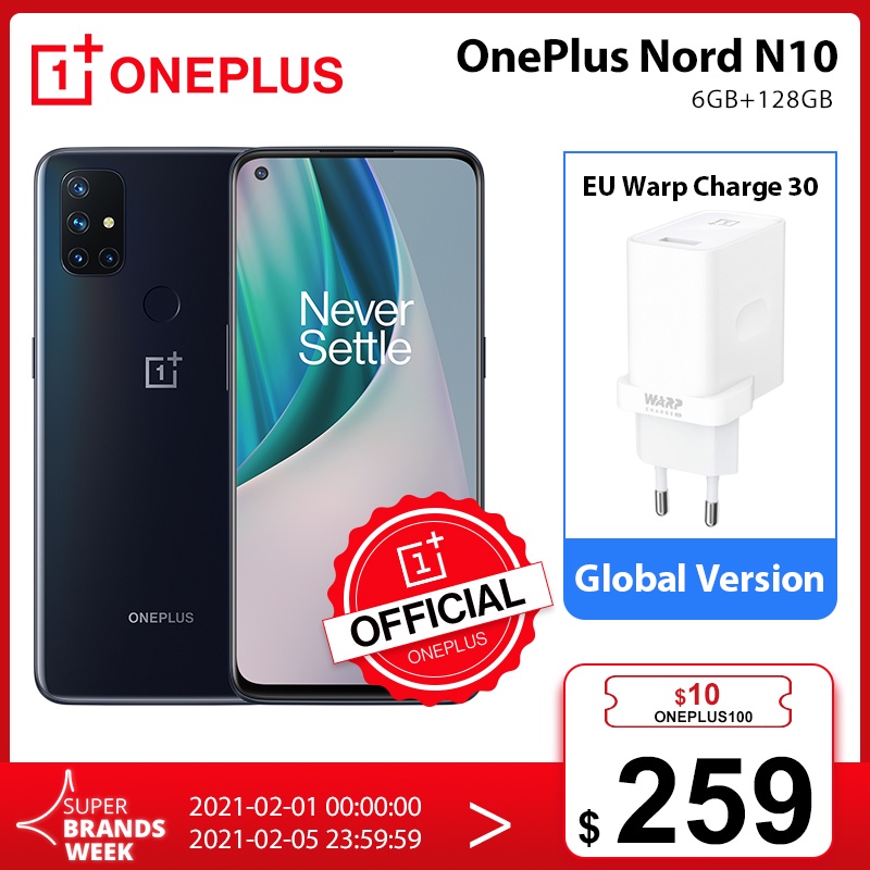 בכורה עולמית הגלובלי גרסה OnePlus Nord N10 5G OnePlus Official Store 6GB 128GB Snapdragon 690 Smartphone 90Hz תצוגת 64MP quad מצלמות עיוות 30T NFC|טלפונים ניידים| - AliExpress
