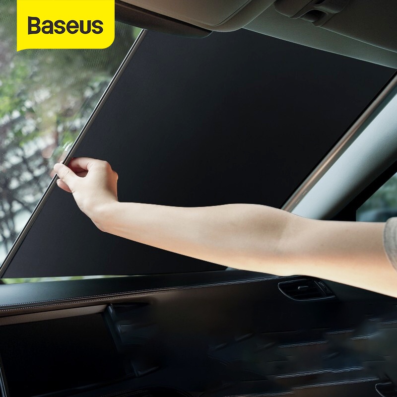 Baseus Car Windshield Sunshade Cover Automatic Retractable Sunblind Sun Protection for Car Front Window Windshield Sun Shade|Windshield Sunshades| - AliExpress