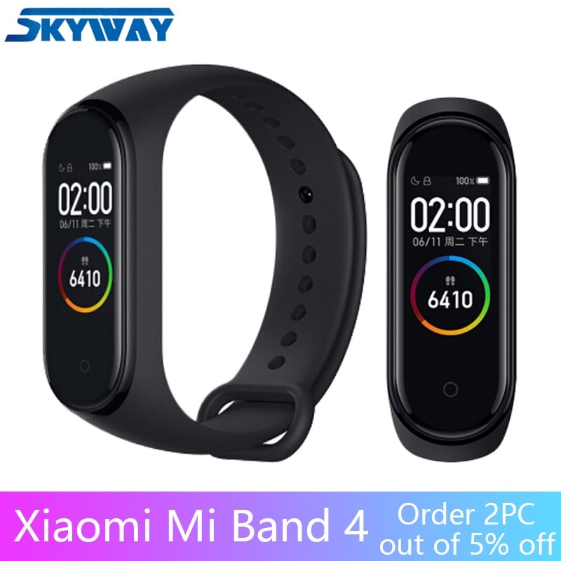 Original XiaoMi Mi Band 4 Smart Wristband Fitness Bracelet MiBand Band 4 Heart Rate Time Big Touch Screen Message Smartband on AliExpress