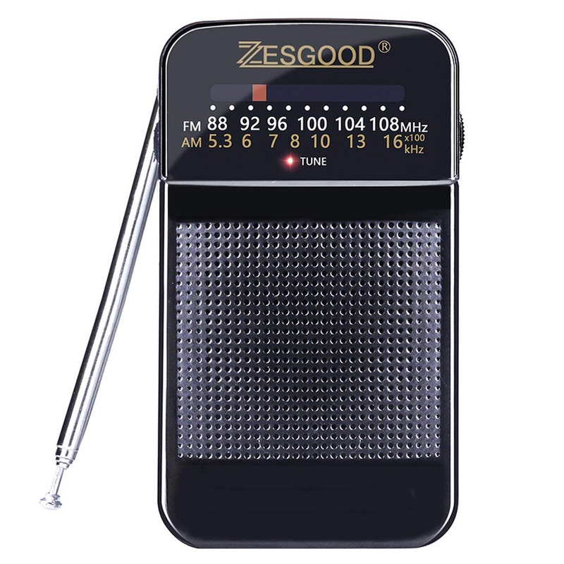 ZesGood Portable Radio AM FM Radio Battery Operated for Walking Hiking Camping Powered by 2AA Battery, Power Saving|Radio| - AliExpress