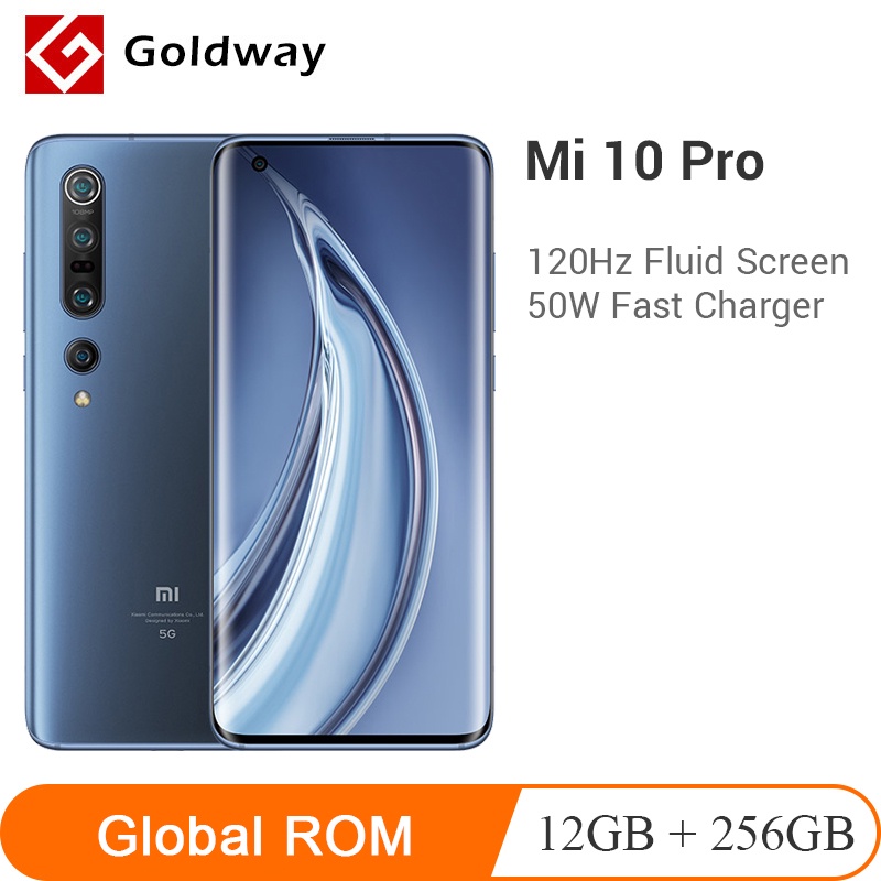 Global ROM Xiaomi Mi 10 Pro 12GB 256GB 5G Smartphone Mi10 Snapdragon 865 108MP Quad Camera 6.67
