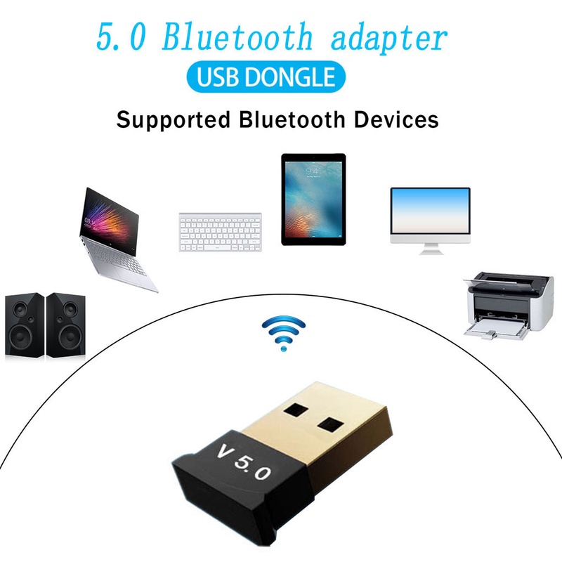 V5.0 Draadloze Usb Bluetooth 5.0 Adapter Bluetooth Dongle Music Receiver Adapter Bluetooth Zender Voor Desktop Win 10|Wireless Adapter| - AliExpress