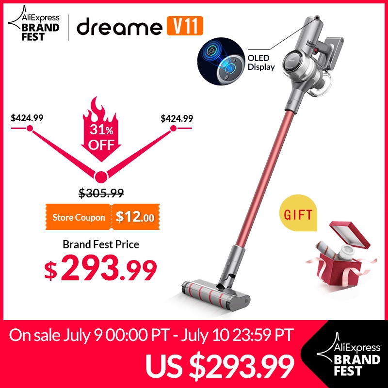 Dreame V11 Handheld Wireless Vacuum Cleaner OLED Display Portable Cordless 25kPa All in one Dust Collector floor Carpet Cleaner|Vacuum Cleaners| - AliExpress