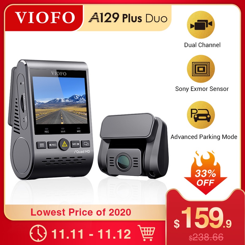 VIOFO A129 Plus Duo Car DVR Dash Cam with Rear View Camera Car Video Recorder Quad HD Night Vision Sony Sensor Dashcam with GPS|DVR/Dash Camera| - AliExpress