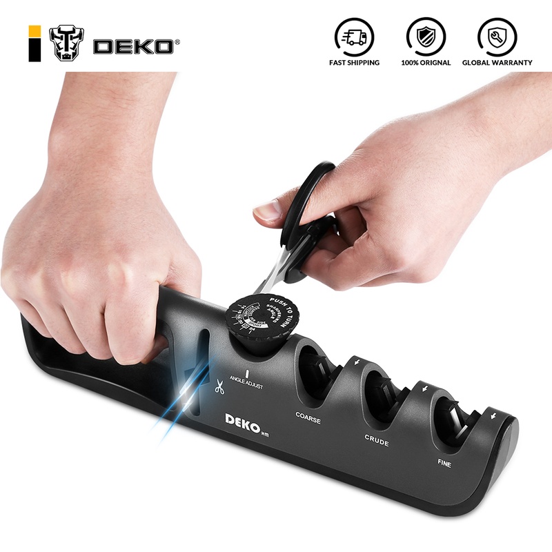 DEKO 4 in 1 multifunction Knife Sharpener Adjustable Angle Grind scissors Professional Grinding Machine Sharpening Tools|Sharpeners| - AliExpress