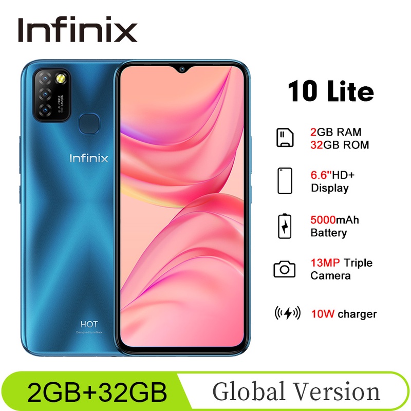 Global Version Infinix Hot 10 Lite 6.6''HD+ 2GB 32GB 1600*720 5000mAh 13MP Triple Camera 10W Charger Helio A20 Mobile Phone|Cellphones| - AliExpress