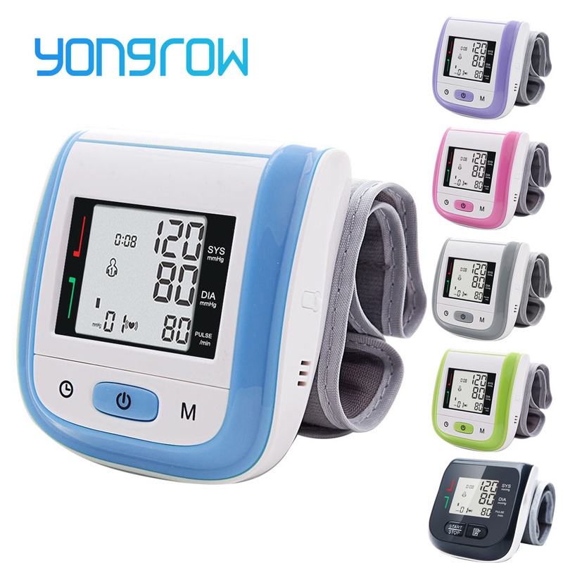 Yongrow Tonometer Automatic Wrist Digital Blood Pressure Monitor Digital lcd Sphgmomanometer Heart Beat Rate Pulse Meter|wrist digital blood pressure|blood pressuredigital blood pressure - AliExpress