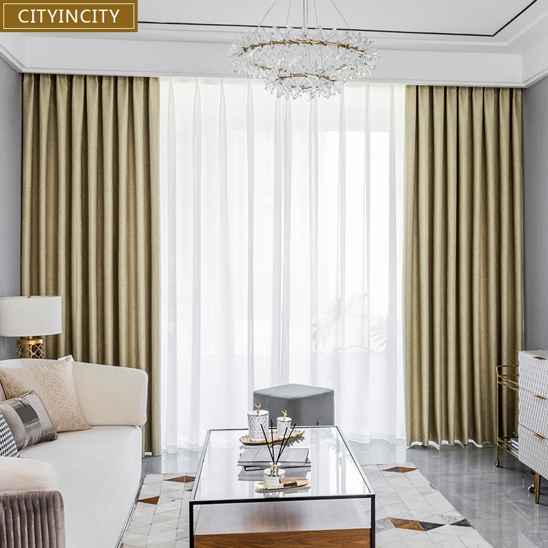 CITYINCITY thermal Curtain For Living room 100% blackout Home Decor Embossing Curtains for Bedroom white curtain custom made|Curtains| - AliExpress