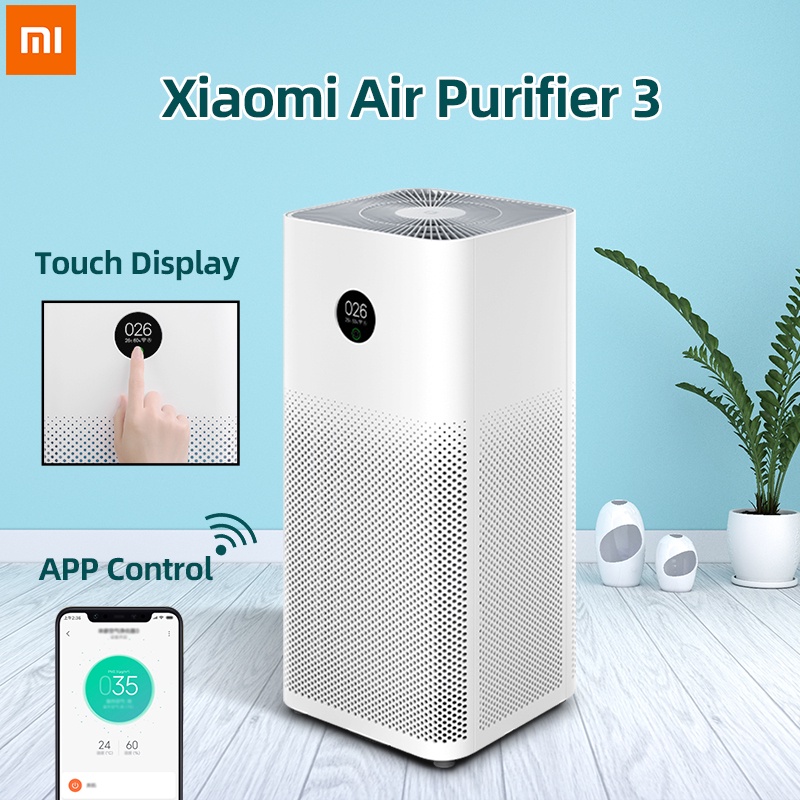 Xiaomi Mi Air Purifier 3 Cleaner Automatic Home Air Fresher Smoke Detector Hepa Filter MIJIA APP Remote Control PM2.5 Display