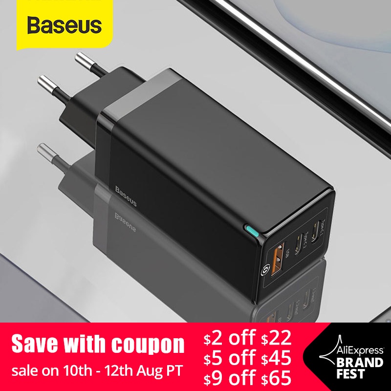 Baseus 65W GaN Charger Quick Charge 4.0 3.0 Type C PD USB Charger with QC 4.0 3.0 Portable Fast Charger ForiP ForXiaomi Laptop|Mobile Phone Chargers| - AliExpress