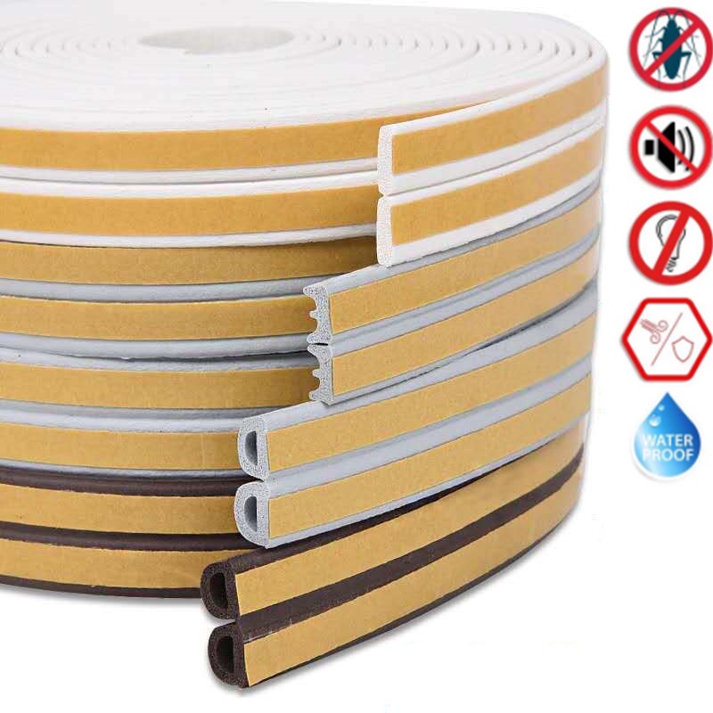 10 Meters DIPE Self adhesive Door And Window Sealing Strip Glass Window Anti collision Rubber Strip Foam Sound Insulation Strip|Sealing Strips| - AliExpress