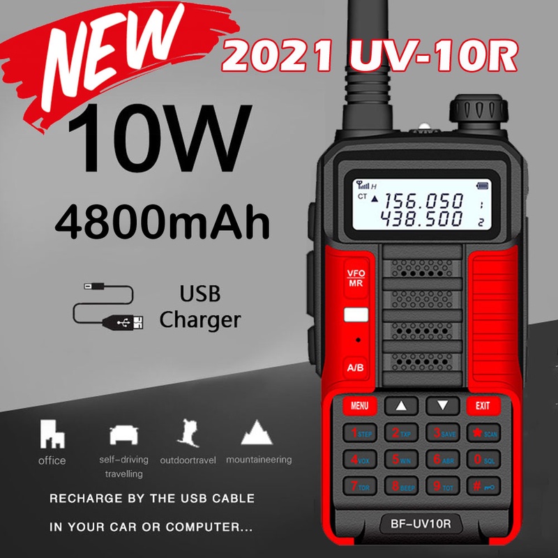 2021 New BaoFeng UV 10R Two Way Radio Walkie Talkie Ham CB Radio Transceiver 30km Long Range Portable Radio For Hunt Forest City|Walkie Talkie| - AliExpress