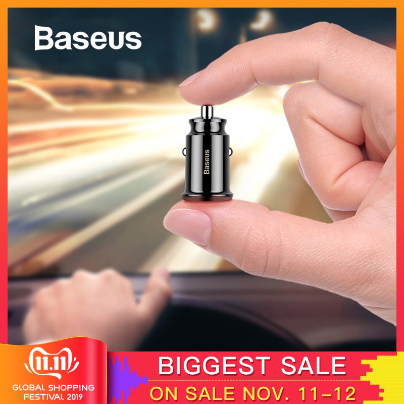Baseus Mini USB Car Charger For Mobile Phone Tablet GPS 3.1A Fast Charger Car Charger Dual USB Car Phone Charger Adapter in Car-in Car Chargers from Cellphones & Telecommunications on AliExpress - 11.11_Double 11_Singles' Day
