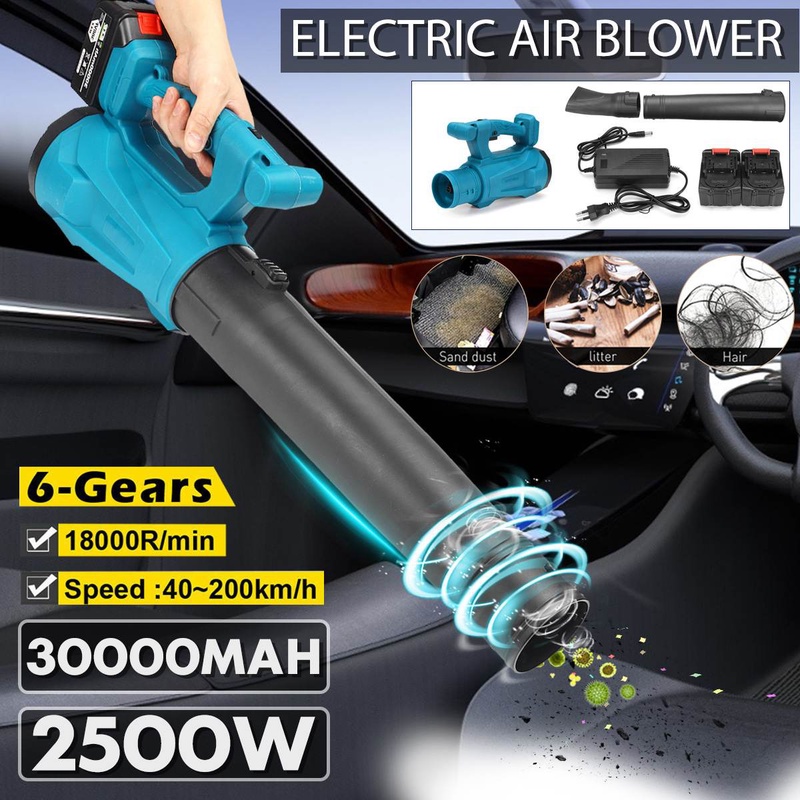 Leaf Blower 388VF 2500W Brushless Leaf Blower Cordless Lithium Battery Home Garden Cleaning Dust Collector Power Tool|Blowers| - AliExpress