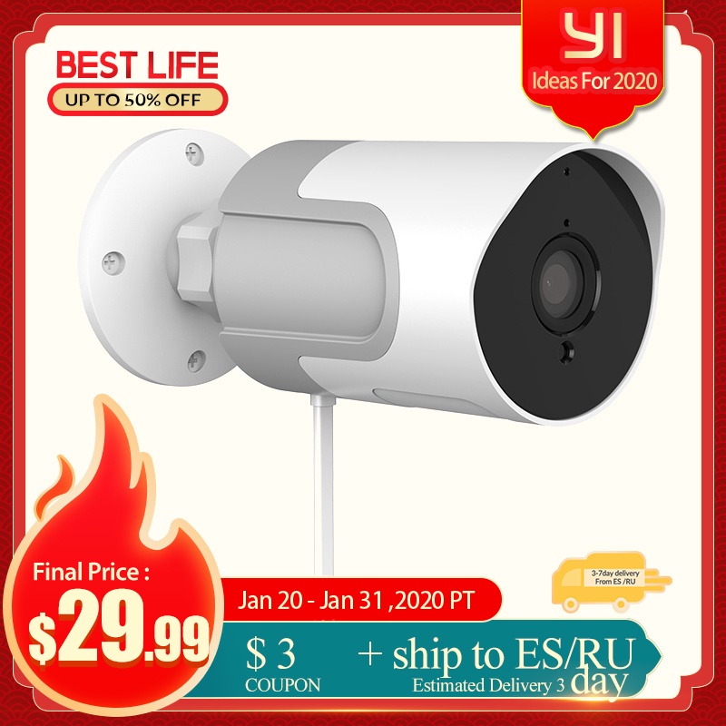 YI loT Outdoor Camera 1080P Weatherproof Wireless IP Cam Night Vision Security Surveillance Camera YI Cloud Available EU|Surveillance Cameras| | - AliExpress