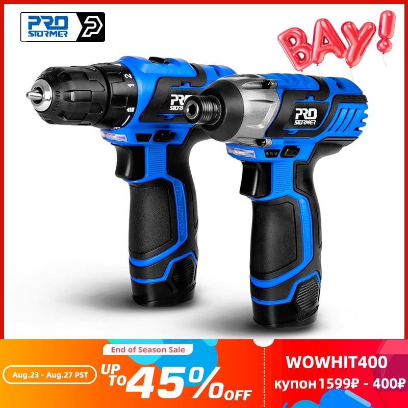 12V Electric Cordless Screwdriver Drill 100NM Torque Electric Drilling Machine Mini Hand Drill Wireless Power Tool by PROSTORMER|Electric Drills| - AliExpress