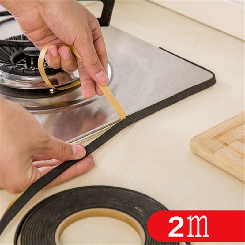 2Pcs Kitchen Gas Stove Gap Sealing Adhesive Tape Anti Flouring Dust Proof Waterproof Sink Stove Crack Strip Gap Sealing|Tape| - AliExpress
