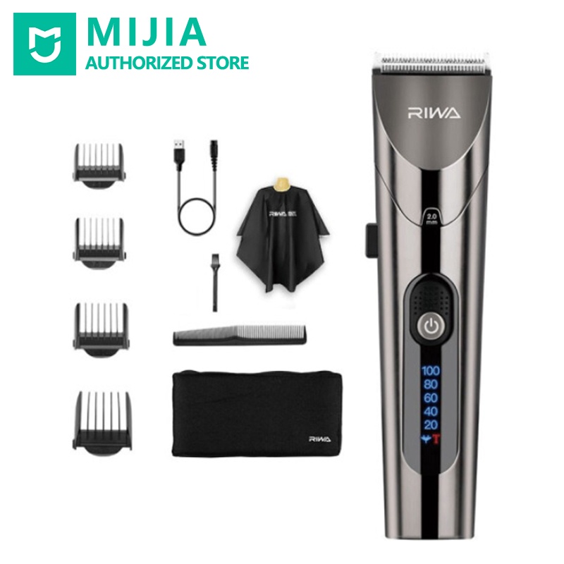 2020 Xiaomi RIWA Hair Clipper Personal Electric Trimmer Rechargeable Steel Cutter Haircut With LED Screen Washable|Smart Remote Control| - AliExpress