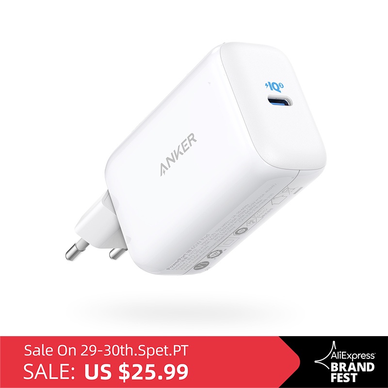 USB C Charger, Anker 65W PIQ 3.0 PPS Fast Charger, PowerPort III Pod, for MacBook, Dell XPS 13,|Mobile Phone Chargers| - AliExpress