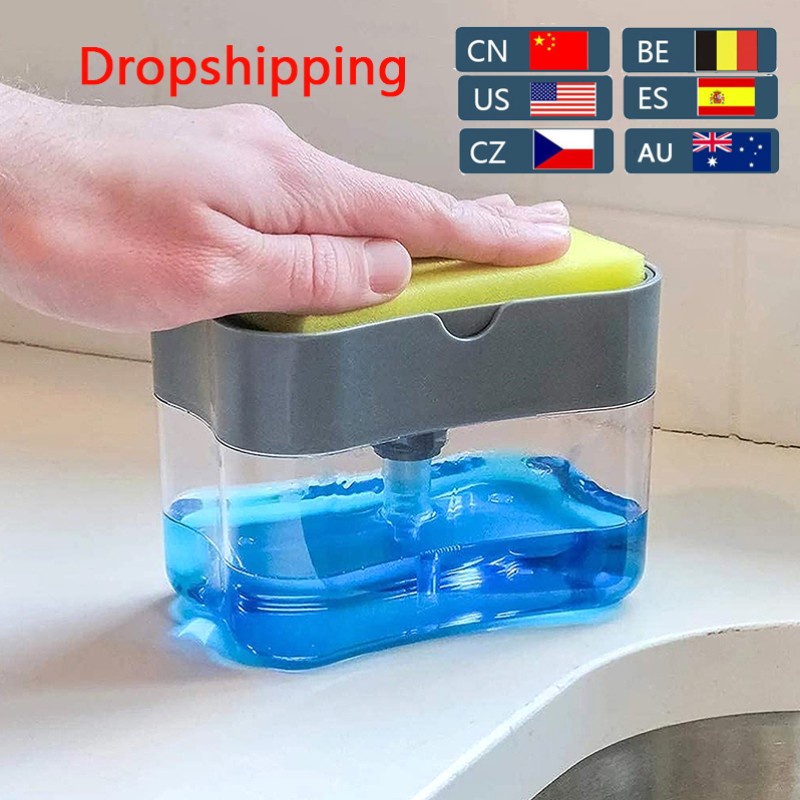 automatic soap dispenser bottle for liquid soap kitchen sponge soap dispenser kitchen sponge dispenser manual soap dispenser|Kitchen Soap Dispensers| - AliExpress