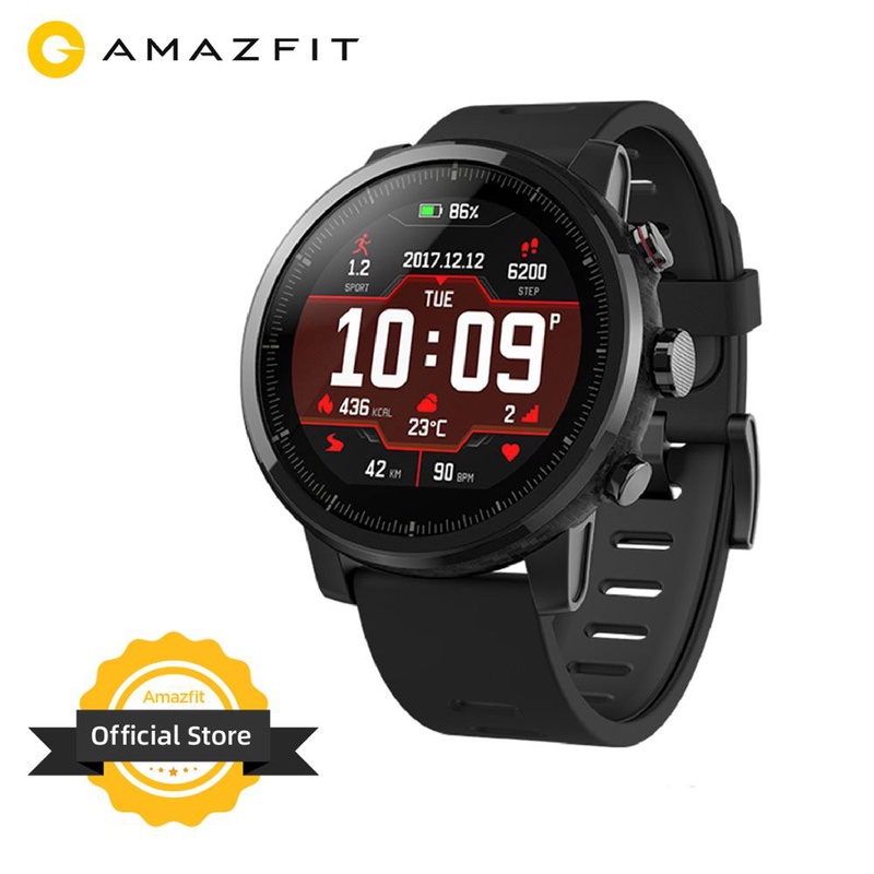 Original Amazfit Stratos Smartwatch Smart Watch Bluetooth GPS Calorie Count Heart Monitor 50M Waterproof for Android iOS Phone|Smart Watches| - AliExpress