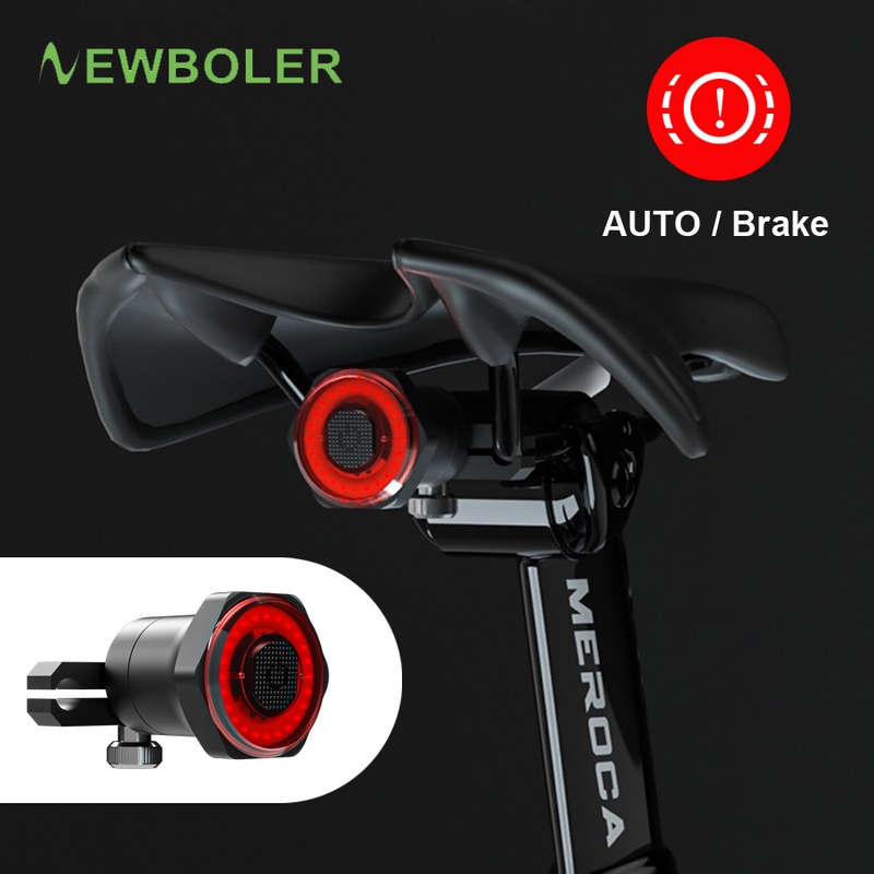 NEWBOLER Auto Start/Stop Flashlight For Bicycle Bike Rear Light Brake Sensing IPx6 Waterproof LED USB Charging Cycling Taillight-in Bicycle Light from Sports & Entertainment on AliExpress