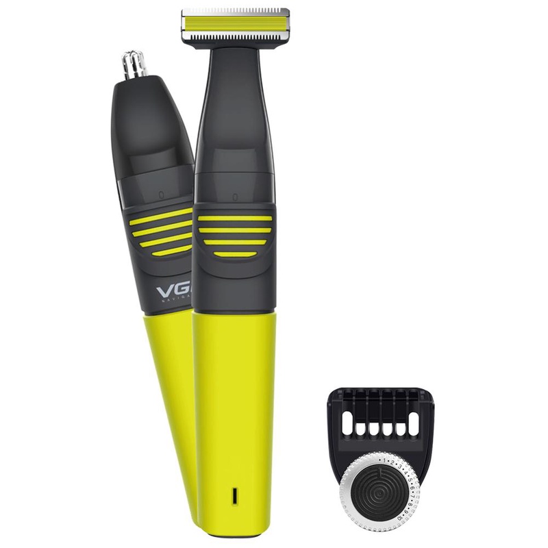 VGR 2 in 1 Electric Nose Ear Hair Trimmer USB Rechargeable Nose Ear Shaver Beard Trimmer for Men Face Care Tools Trimmer comb on AliExpress - 11.11_Double 11_Singles' Day