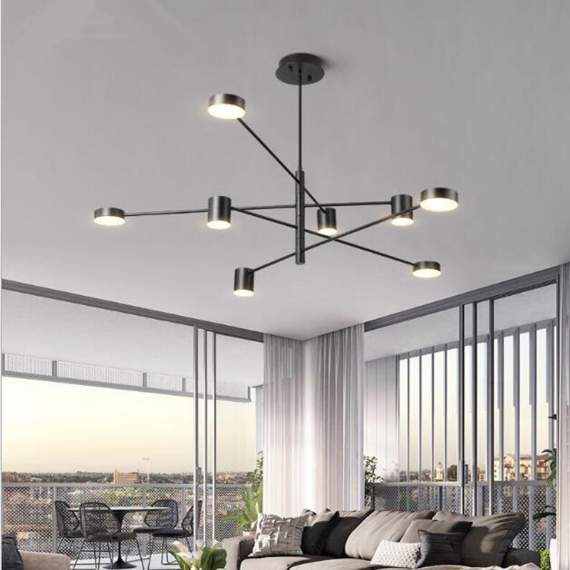 Black Chandeliers LED Bulbs Lamp Living Dining Room Bedroom Lustres Fixtures Lighting Luminaire Modern Restaurant Nordic Light|Chandeliers| - AliExpress