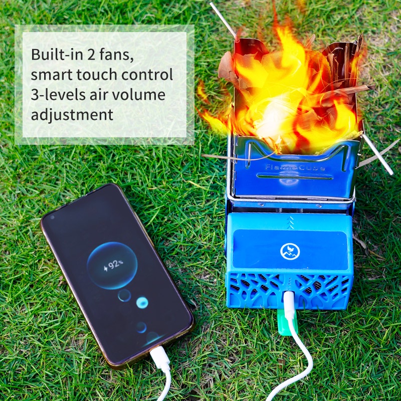 Flame Cube Portable Wood Buring Camp Stove Outdoor Folding Backpacking Stove With Battery To Power Usb Charging 2021 - Outdoor Stove & Accessories - AliExpress