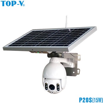 Solar Power Outdoor Speed Dome Camera PTZ 4x zoom 2MP AI auto tracking camera support p2p sound&light; alarm