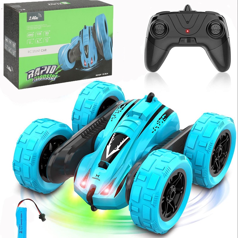 Roclub 4WD RC רכב 2.4G רדיו שליטת 1:24 כפול צד RC פעלולים מכוניות 360 ° היפוך רכב דגם צעצועים לילדים ילד|RC Cars| - AliExpress