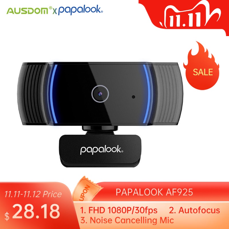 PAPALOOK AF925 1080P Full HD Autofocus Webcam With Noise Reduction Mic USB Web Camera Video Conference For Laptop Computer|Webcams| - AliExpress