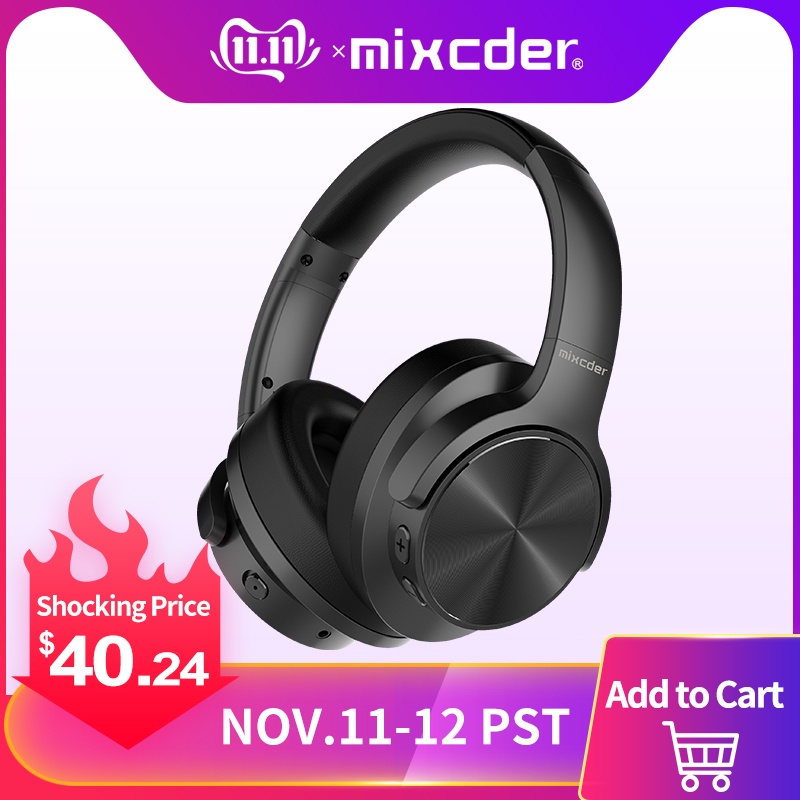 Mixcder E9 Active Noise Cancelling Wireless Bluetooth Headphones 30 hours Playtime Bluetooth Headset with Super HiFi Deep Bass-in Phone Earphones & Headphones from Consumer Electronics on AliExpress - 11.11_Double 11_Singles' Day